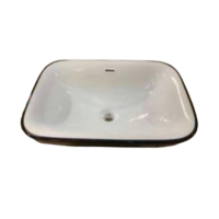 VTL8015 | LAVABO BÁN ÂM VIỀN ĐEN CAO CẤP